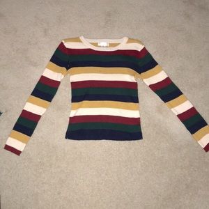 Multi colored long sleeve sweater